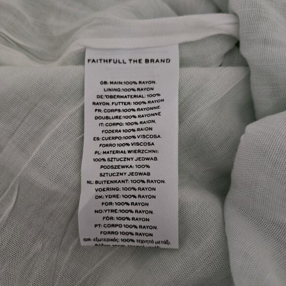 Faithfull The Brand Taormina Midi Dress In El Marsa Floral Green US 10- NWT - Picture 8 of 9